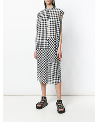 schwarzes Shirtkleid mit Vichy-Muster von McQ Alexander McQueen