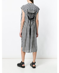 schwarzes Shirtkleid mit Vichy-Muster von McQ Alexander McQueen