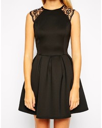 schwarzes Skaterkleid von Asos