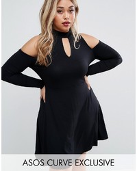 schwarzes Skaterkleid von Asos