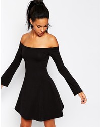 schwarzes Skaterkleid von Asos