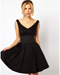 schwarzes Skaterkleid von Asos