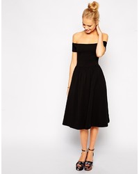 schwarzes Skaterkleid von Asos