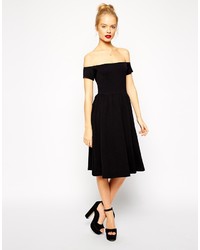 schwarzes Skaterkleid von Asos