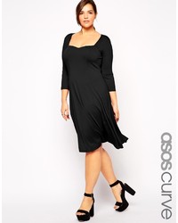 schwarzes Skaterkleid von Asos