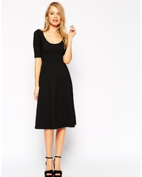 schwarzes Skaterkleid von Asos