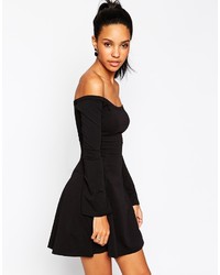 schwarzes Skaterkleid von Asos