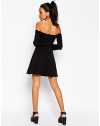 schwarzes Skaterkleid von Asos