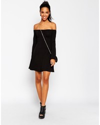 schwarzes Skaterkleid von Asos