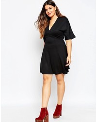 schwarzes Skaterkleid von Asos