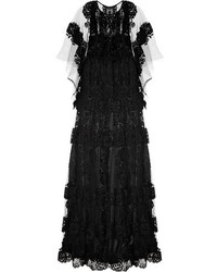 schwarzes Spitze Ballkleid von Dolce & Gabbana
