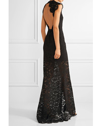 schwarzes Spitze Ballkleid von Rachel Zoe