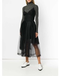 schwarzes Spitze Ballkleid von Ermanno Scervino