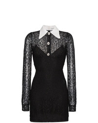 schwarzes figurbetontes Kleid aus Spitze von Alessandra Rich