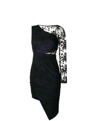 schwarzes figurbetontes Kleid aus Spitze von Three floor