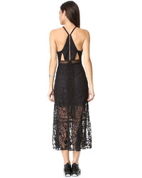 schwarzes Spitze Maxikleid von Free People