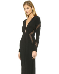 schwarzes Spitze Maxikleid von For Love & Lemons