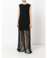 schwarzes Spitze Maxikleid von McQ Alexander McQueen