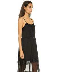 schwarzes Spitze Maxikleid von Haute Hippie