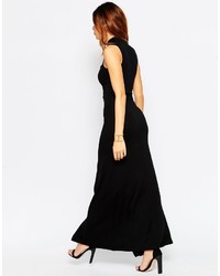 schwarzes Spitze Maxikleid von Asos