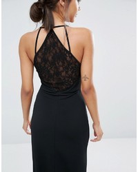 schwarzes Spitze Maxikleid von Asos