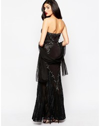 schwarzes Spitze Maxikleid von Forever Unique