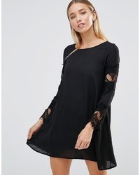 schwarzes Spitze schwingendes Kleid von AX Paris
