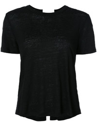 schwarzes Spitze T-shirt von A.L.C.