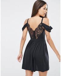 schwarzes Spitzekleid von Asos