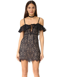 schwarzes Spitzekleid von For Love & Lemons