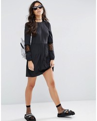 schwarzes Spitzekleid von Asos