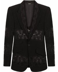 schwarzes Spitzesakko von Dolce & Gabbana