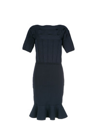 schwarzes Strick figurbetontes Kleid von Gloria Coelho
