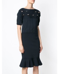 schwarzes Strick figurbetontes Kleid von Gloria Coelho