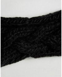 schwarzes Strick Haarband von Asos
