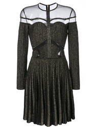 schwarzes Strick Kleid aus Netzstoff von Elie Saab