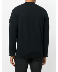 schwarzes Strick Sweatshirt von Stone Island