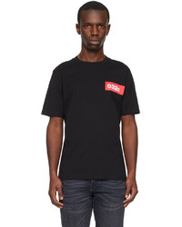 schwarzes Strick T-Shirt mit einem Rundhalsausschnitt von 032c