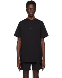schwarzes Strick T-Shirt mit einem Rundhalsausschnitt von 424