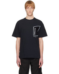schwarzes Strick T-Shirt mit einem Rundhalsausschnitt von A-Cold-Wall*