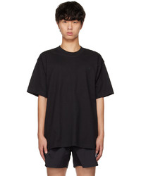 schwarzes Strick T-Shirt mit einem Rundhalsausschnitt von adidas Originals