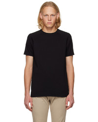 schwarzes Strick T-Shirt mit einem Rundhalsausschnitt von Aspesi