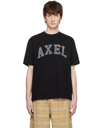 schwarzes Strick T-Shirt mit einem Rundhalsausschnitt von Axel Arigato