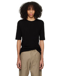 schwarzes Strick T-Shirt mit einem Rundhalsausschnitt von BERNER KUHL