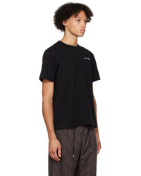 schwarzes Strick T-Shirt mit einem Rundhalsausschnitt von Sacai