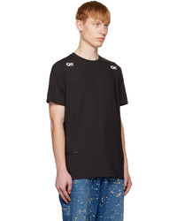 schwarzes Strick T-Shirt mit einem Rundhalsausschnitt von Off-White