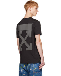 schwarzes Strick T-Shirt mit einem Rundhalsausschnitt von Off-White