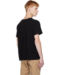 schwarzes Strick T-Shirt mit einem Rundhalsausschnitt von Nili Lotan