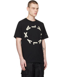 schwarzes Strick T-Shirt mit einem Rundhalsausschnitt von 1017 Alyx 9Sm