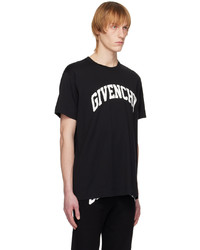 schwarzes Strick T-Shirt mit einem Rundhalsausschnitt von Givenchy